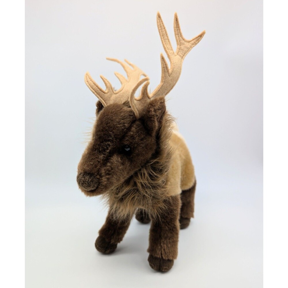 Douglas Moose Plush Stuffed Animal Brown Tan Beige Antlers 11 in